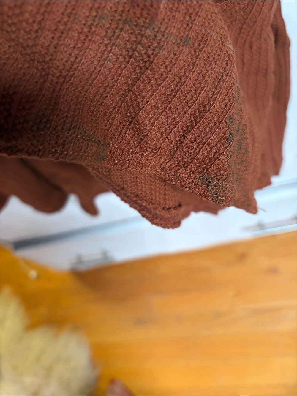Free People Women's Rust Brown Tiered Mini Skort - Picture 3 of 8
